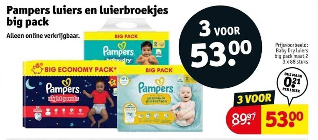 Pampers luier en luierbroekjes big pack