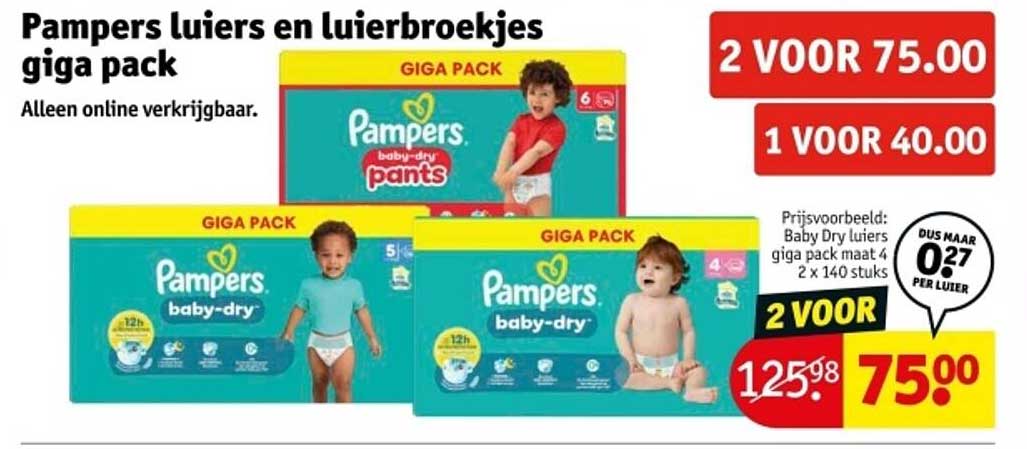 Pampers luiers en luierbroekjes giga pack