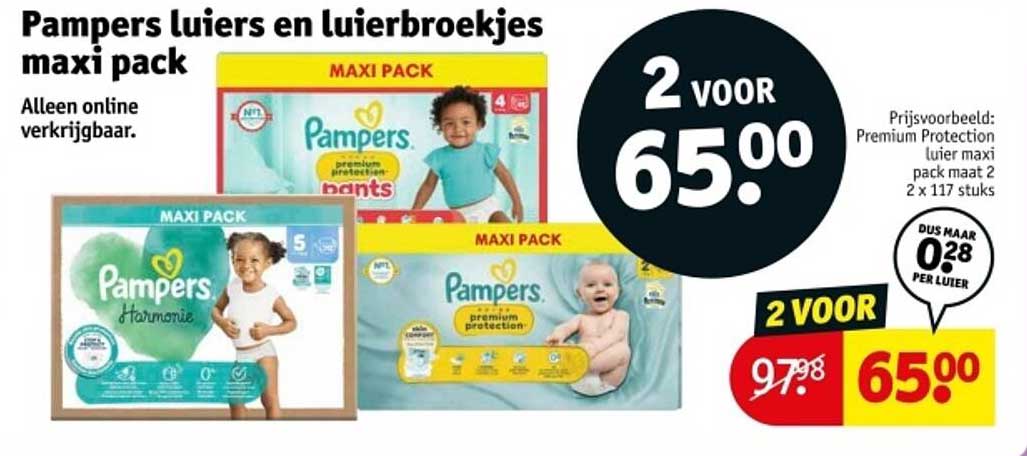 Pampers luiers en luierbroekjes maxi pack
