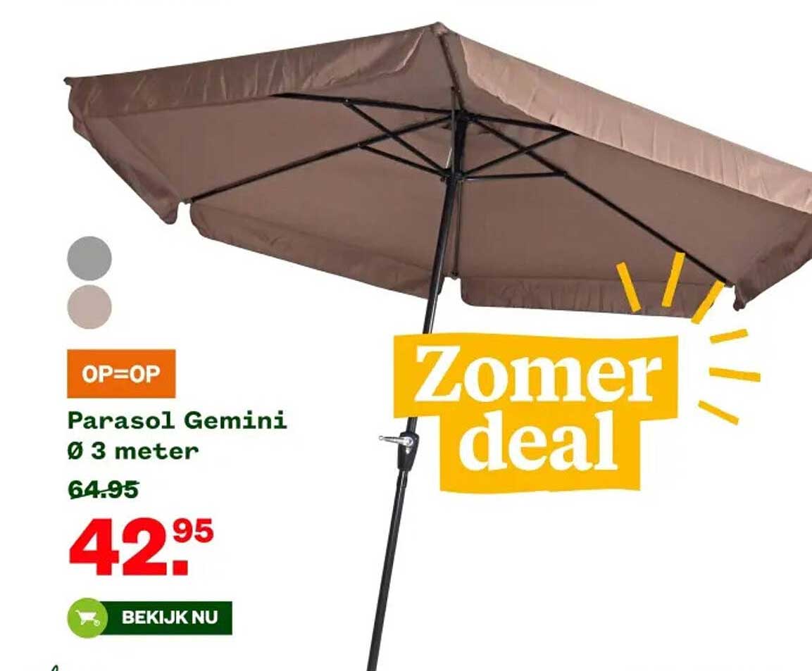 Parasol Gemini Ø 3 meter
