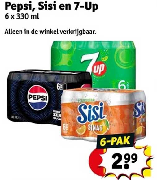Pepsi, Sisi en 7-Up 6 x 330 ml