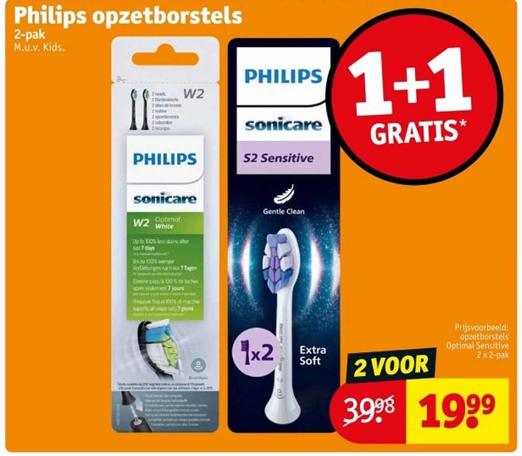 Philips opzetborstels 2-pak
