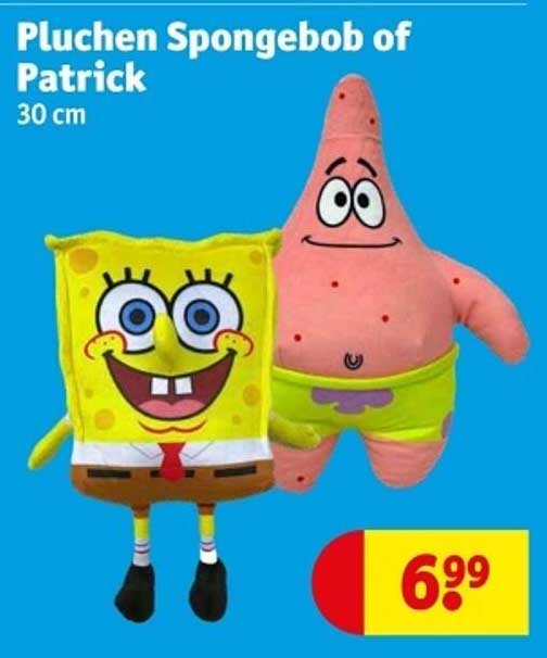 Pluchen Spongebob of Patrick 30 cm