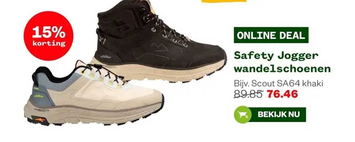 Safety Jogger wandelschoenen Bijv. Scout SA64 khaki