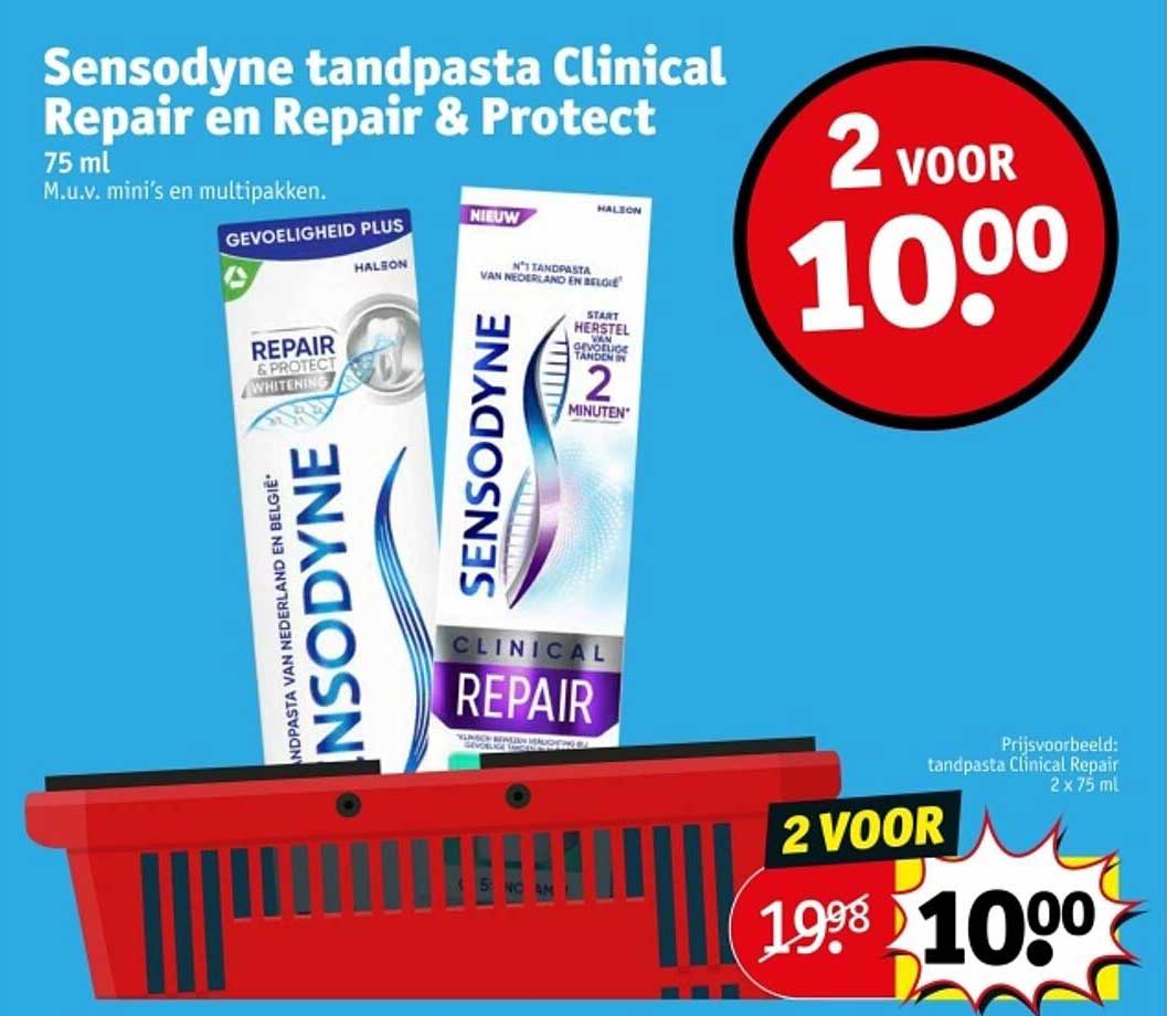 Sensodyne tandpasta Clinical Repair en Repair & Protect 75 ml