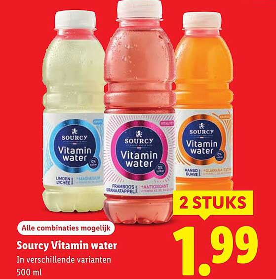 Sourcy Vitamin water - 2 Stuks voor €1,99
