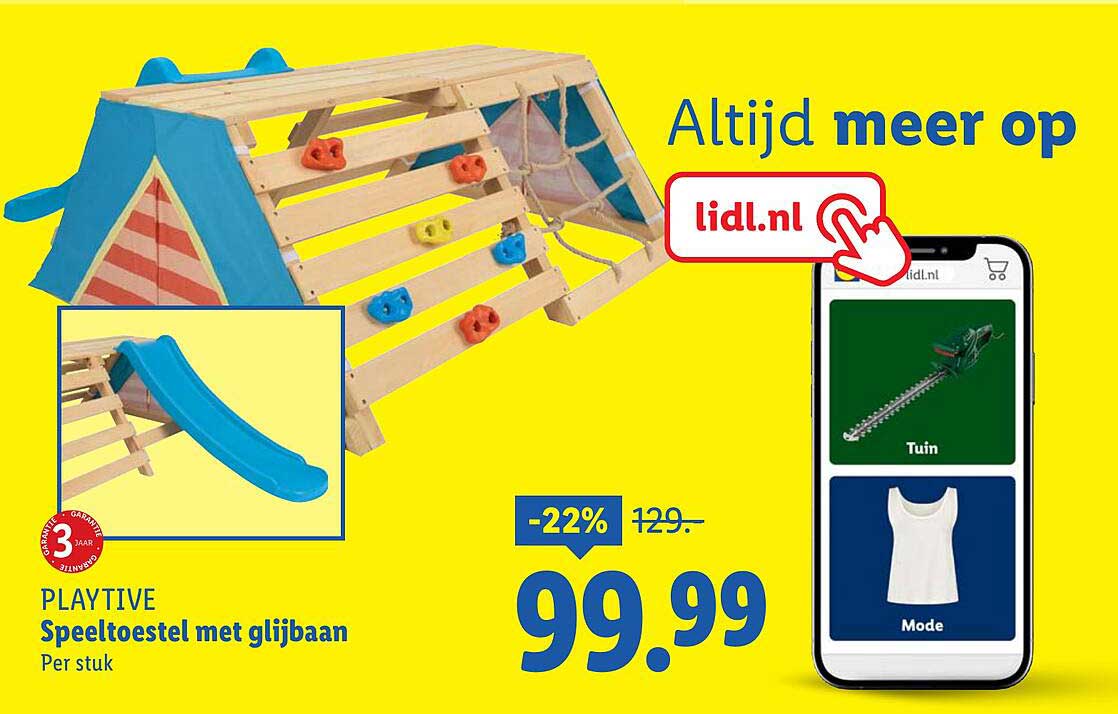 Speeltoestel met glijbaan