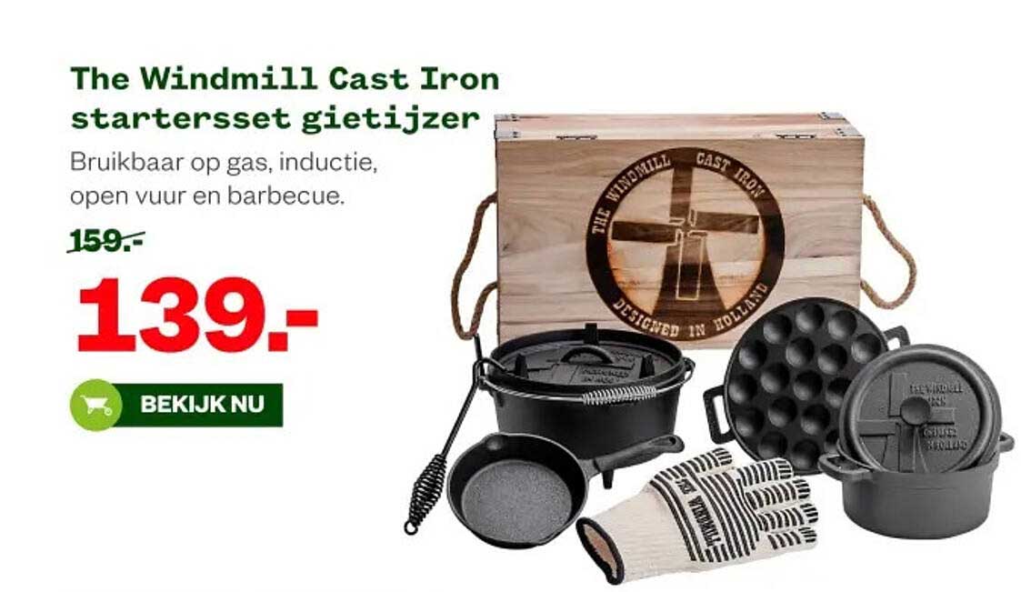 The Windmill Cast Iron startersset gietijzer