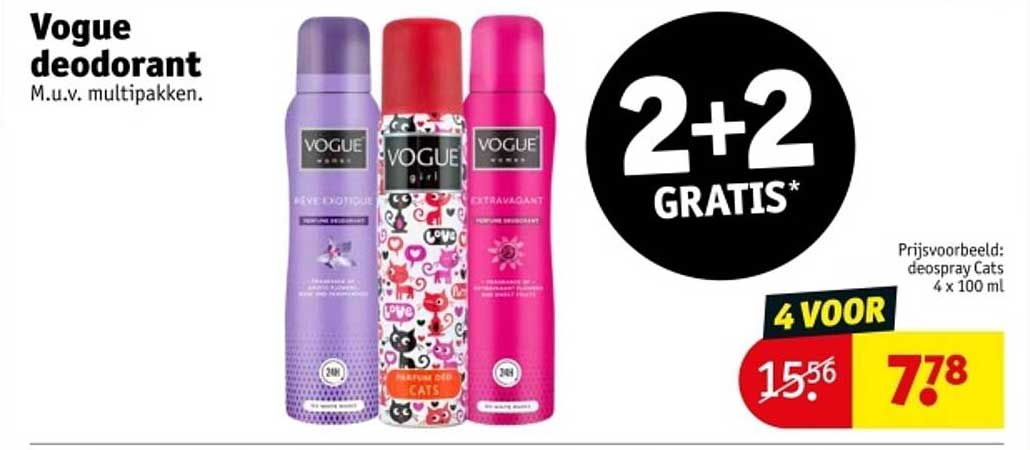 Vogue deodorant M.u.v. multipakken.
