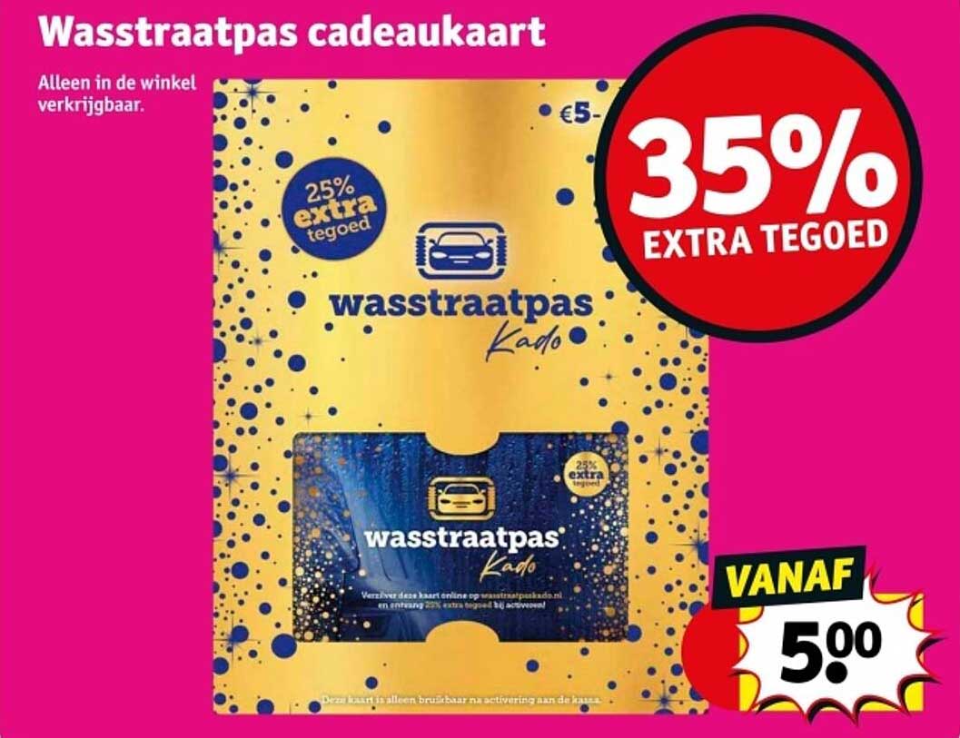 Wasstraatpas cadeaukaart