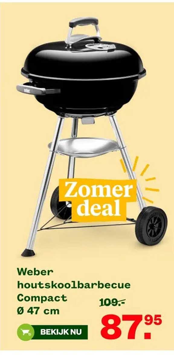 Weber houtskooibarbecue Compact Ø 47 cm
