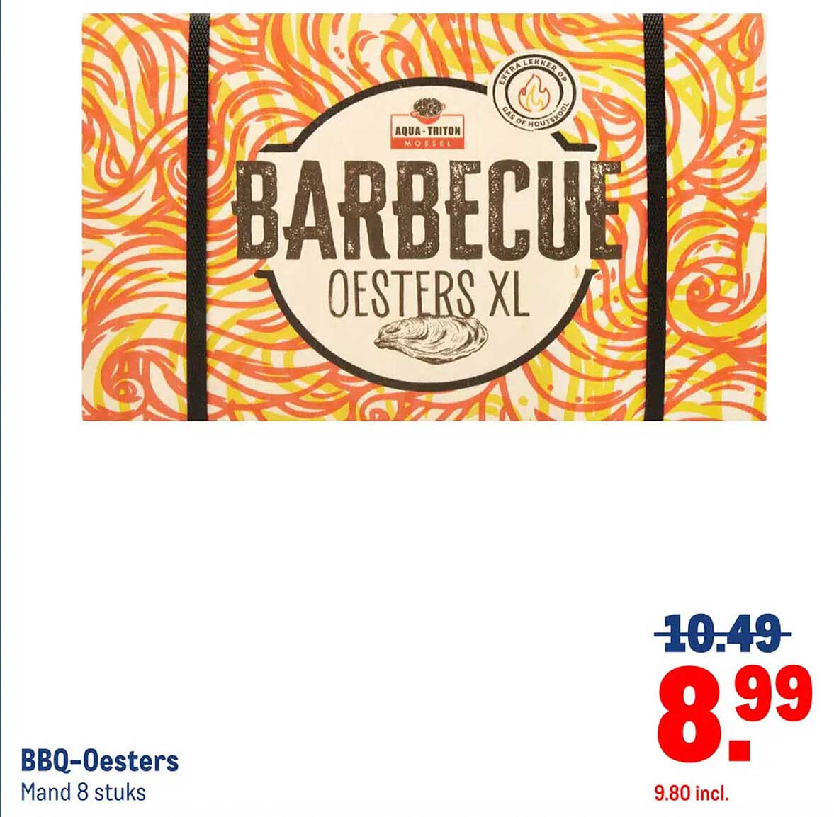 BBQ-Oesters Mand 8 stuks