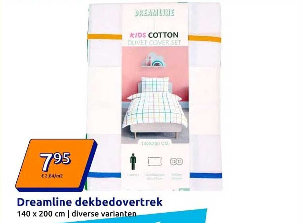 Dreamline dekbedovertrek 140 x 200 cm | diverse varianten
