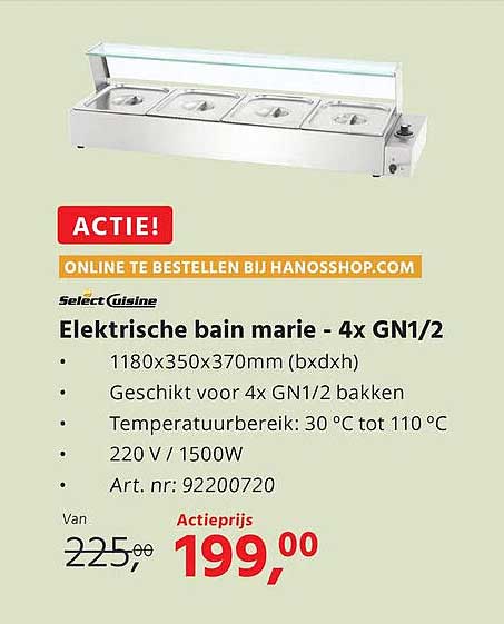Elektrische bain marie - 4x GN1/2