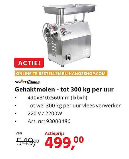 Gehaktmolen - tot 300 kg per uur