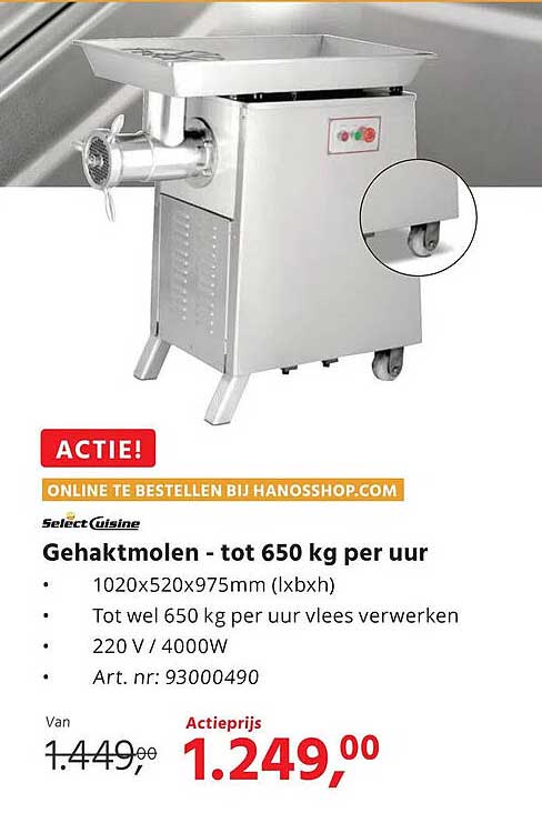 Gehaktmolen - tot 650 kg per uur