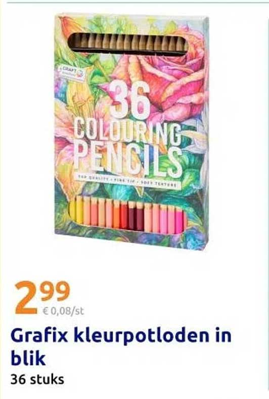 Grafix kleurpotloden in blik