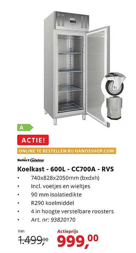 Koelkast - 600L - CC700A - RVS
