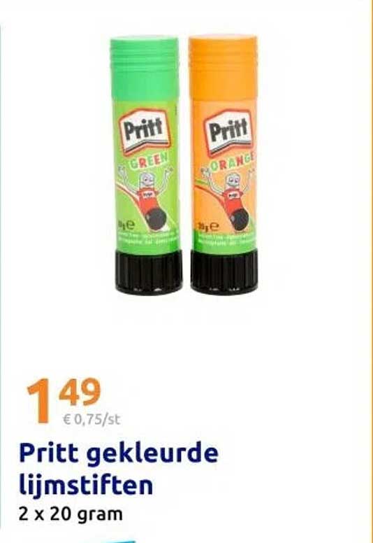 Pritt gekleurde lijmstiften
