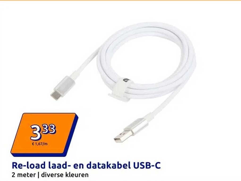 Re-load laad- en datakabel USB-C