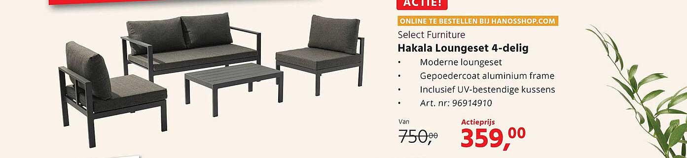 Select Furniture Hakala Loungeset 4-delig