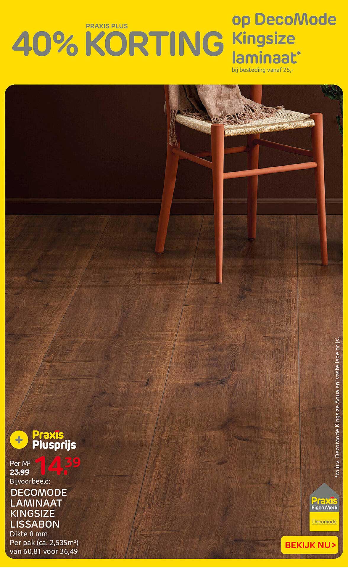 40% KORTING op DecoMode Kingsize laminaat