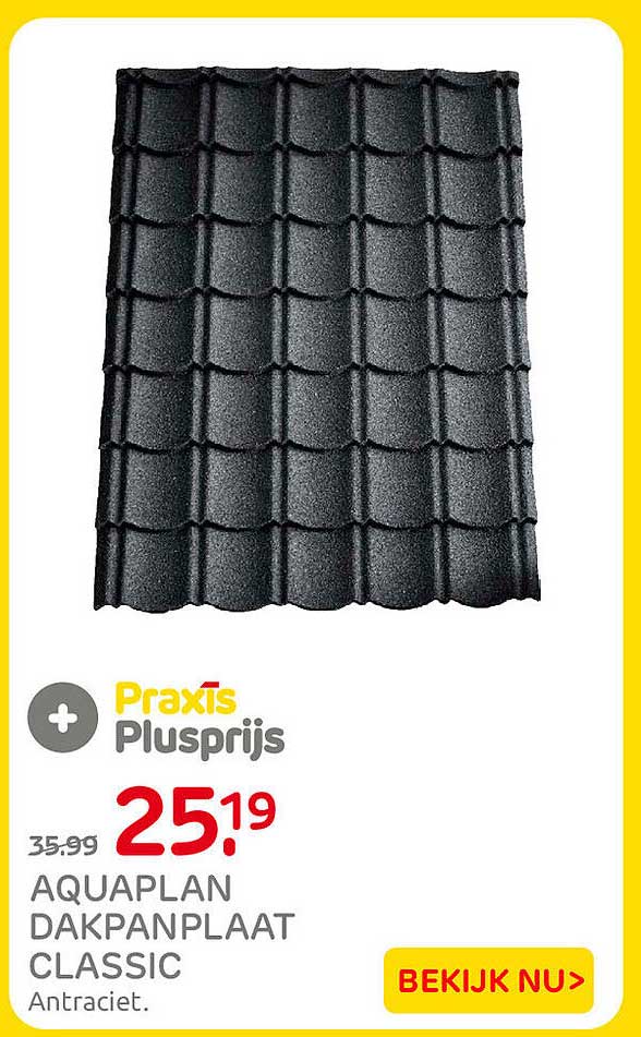 AQUAPLAN DAKPANPLAAT CLASSIC Antraciet