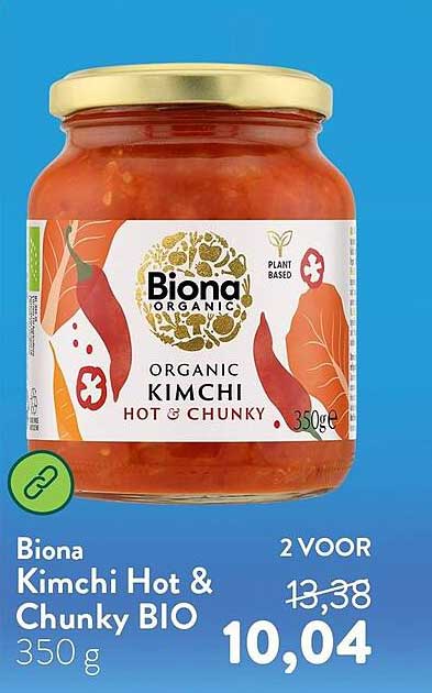 Biona Kimchi Hot & Chunky BIO 350 g 2 VOOR