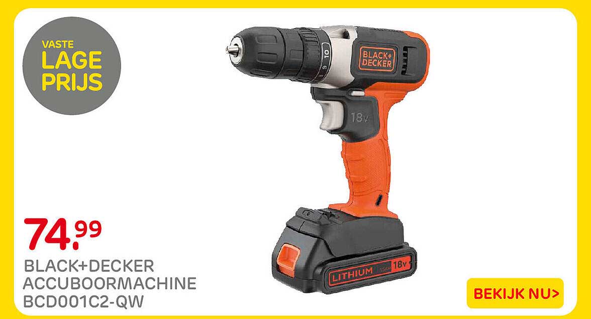 BLACK+DECKER ACCUBOORMACHINE BCD001C2-QW