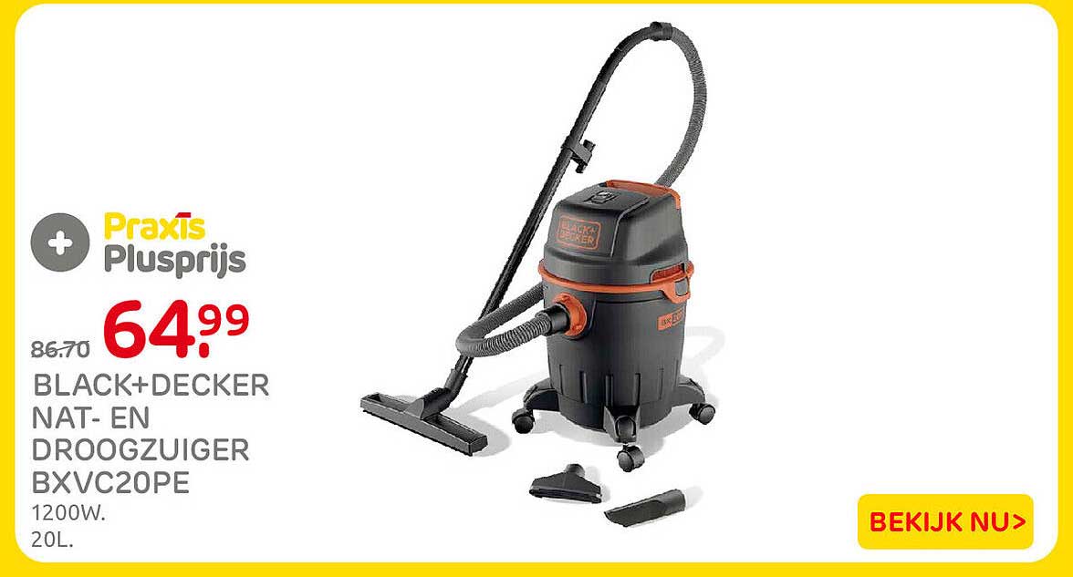 BLACK+DECKER NAT- EN DROOGZUIGER BXVC20PE