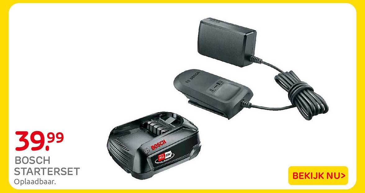 BOSCH STARTERSET Oplaadbaar.