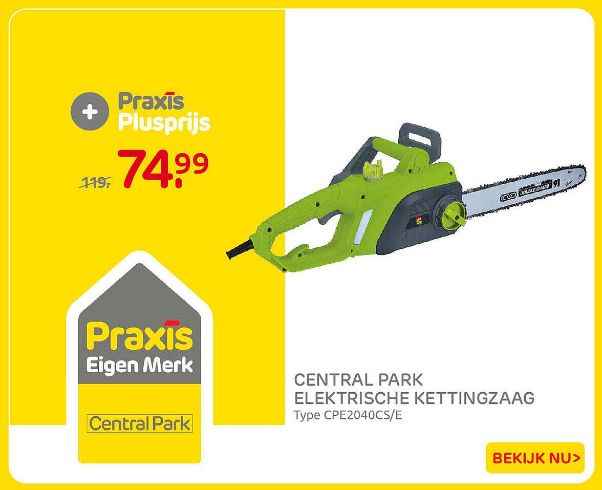 CENTRAL PARK ELEKTRISCHE KETTINGZAAG Type CPE2040CS/E
