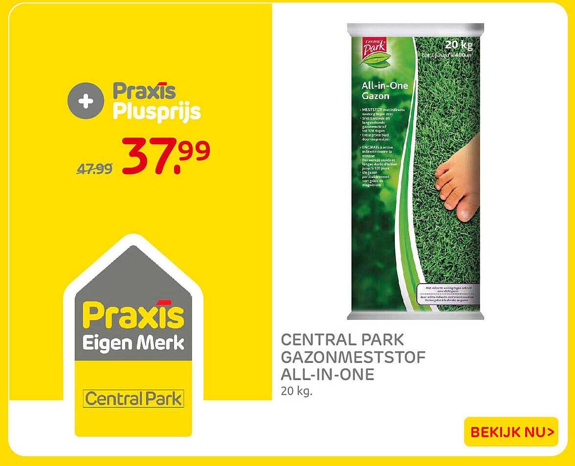 Central Park Gazonmeststof All-in-One 20 kg.