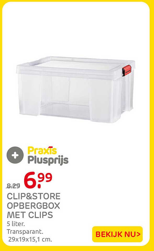 CLIP&STORE OPBERGBOX MET CLIPS