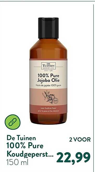 De Tuinen 100% Pure Koudgeperst... 150 ml 2 VOOR
