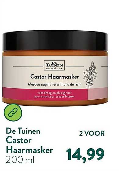 De Tuinen Castor Haarmasker 200 ml 2 VOOR