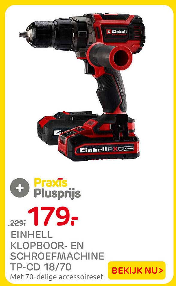 Einhell klopboor- en schroefmachine TP-CD 18/70