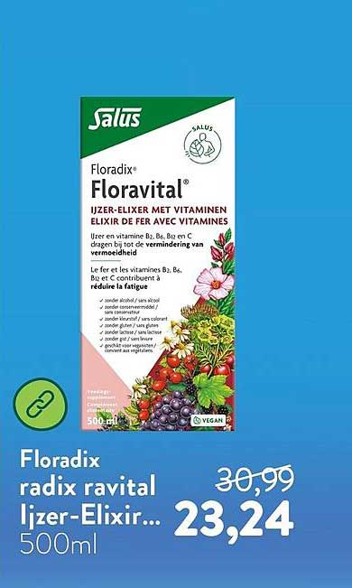 Floradix radix ravital ijzer-Elixir... 500ml