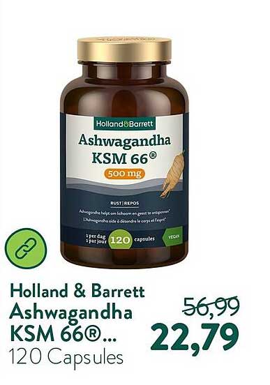 Holland & Barrett Ashwagandha KSM 66®... 120 Capsules