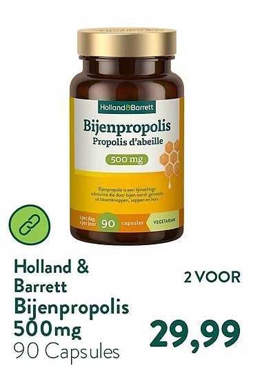 Holland & Barrett Bijenpropolis 500mg 90 Capsules