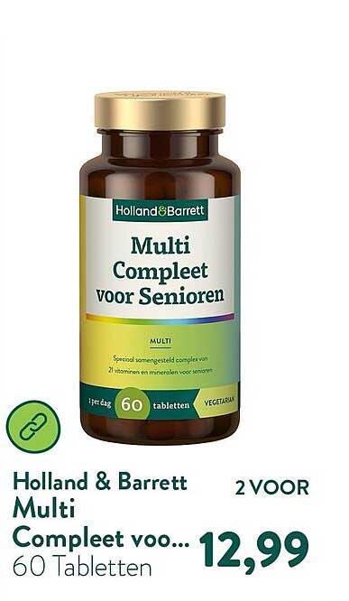 Holland & Barrett Multi Compleet voor Senioren 60 Tabletten 2 VOOR