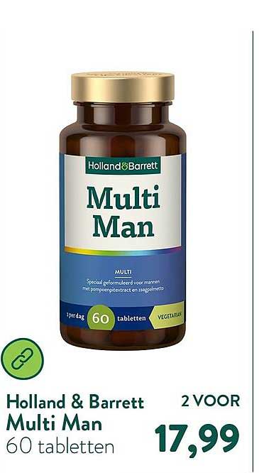 Holland & Barrett Multi Man 60 tabletten 2 VOOR