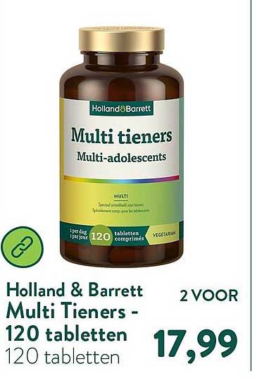 Holland & Barrett Multi Tieners - 120 tabletten 2 VOOR