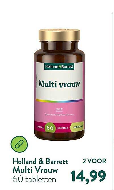 Holland & Barrett Multi Vrouw 60 tabletten 2 VOOR