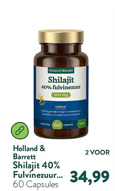 Holland & Barrett Shilajit 40% Fulvinezuur... 60 Capsules 2 VOOR