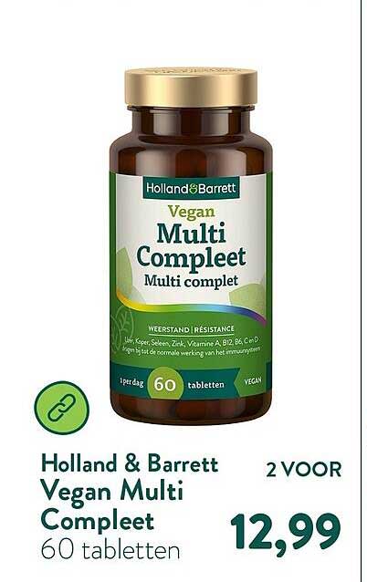 Holland & Barrett Vegan Multi Compleet 60 tabletten 2 VOOR