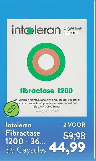 Intoleran Fibractase 1200 - 36 Capsules
