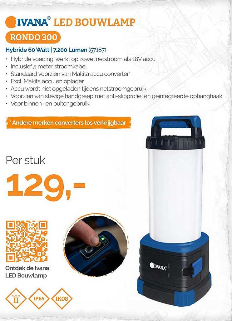IVANA LED BOUWLAMP RONDO 300 Hybrid 60 Watt | 7.200 Lumen (57187)