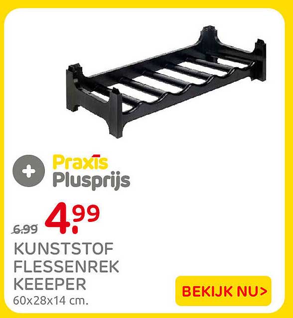 KUNSTSTOF FLESSENREK KEEPER 60x28x14 cm.