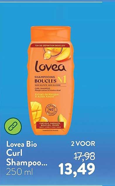 Lovea Bio Curl Shampoo... 250 ml 2 VOOR